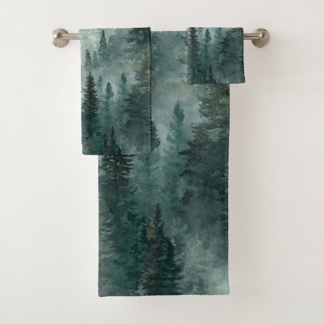Conjunto De Toalhas Moody Forest  (Insitu)