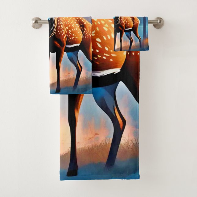 Conjunto De Toalhas Moonlit Deer Stance (Insitu)