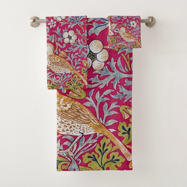 Conjunto De Toalhas Morango - Ladrão, William Morris (Insitu)