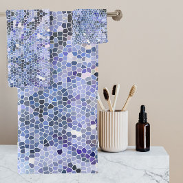 Conjunto De Toalhas Mosaico azul-gelo elegante