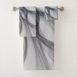 Conjunto De Toalhas Movimentos Filigrana Moderno Abstrato Fractal Gira