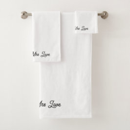 Conjunto De Toalhas Mr & Mrs Bathroom Towel Set