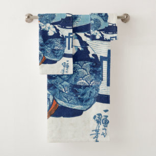 Conjunto De Toalhas Mulher Geisya Japonesa, Kuniyoshi, Ukiyo-e