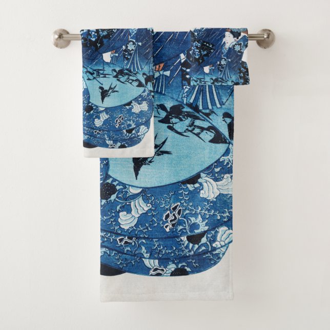 Conjunto De Toalhas Mulher Geisya Japonesa, Kuniyoshi, Ukiyo-e (Insitu)