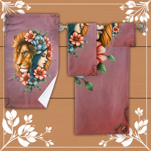 Conjunto De Toalhas Mulher maravilhosa cujo cabelo longo e fluido (Criador carregado)