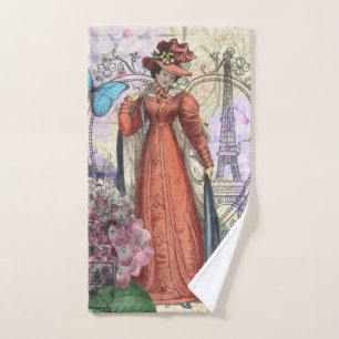Conjunto De Toalhas Mulher Victoriana Red Girl Colorful