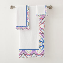 Conjunto De Toalhas Multi-Colorido e Moderno