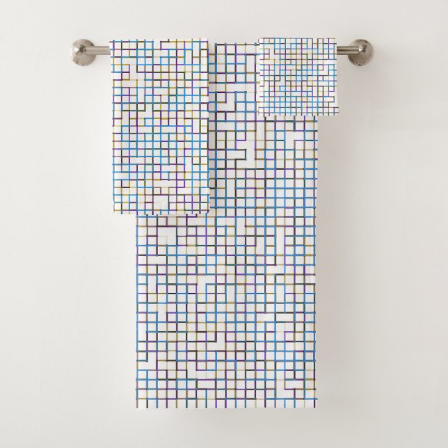 Conjunto De Toalhas Multicolor - Padrão Casual Simples (Insitu)