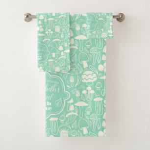 Conjunto De Toalhas Mushroom Aqua Cream
