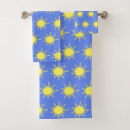 Conjunto De Toalhas My Sunshine Bath Towels (Sky Blue & Yellow)