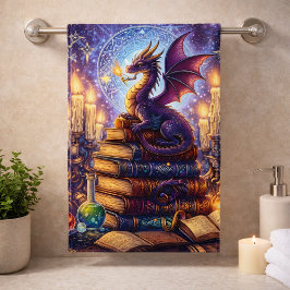 Conjunto De Toalhas Mystical Dragon Wizard Books