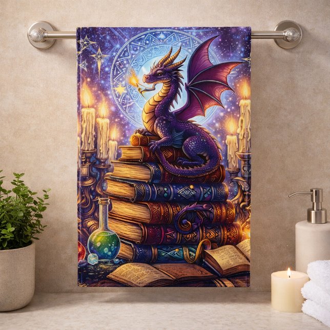 Conjunto De Toalhas Mystical Dragon Wizard Books (Criador carregado)