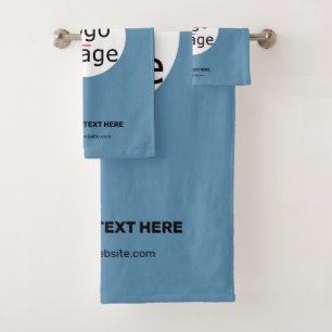 Conjunto De Toalhas Na moda Business Promo Personalizável Azul empoeir