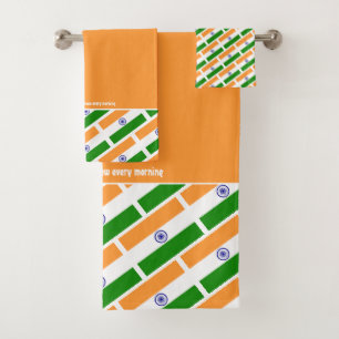 Conjunto De Toalhas NA MODA de FLAG Personalizado de Escrituras INDIA