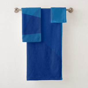 Conjunto De Toalhas Na moda Modern Abstrato Geometric Blue