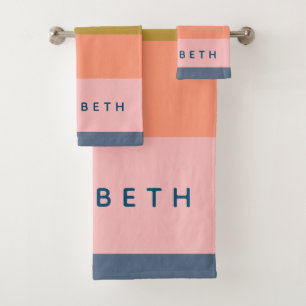 Conjunto De Toalhas Na moda Modern Strips Bonito Tons da Terra Persona