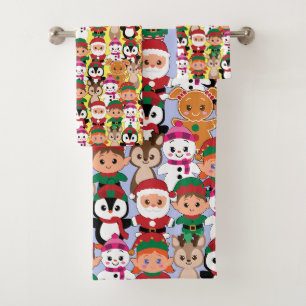 Conjunto De Toalhas Natal colorido para Ursinhos com muitas profissões