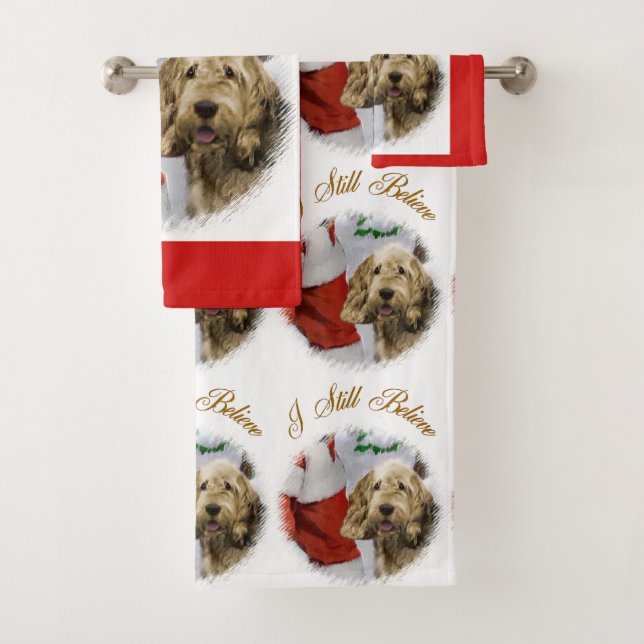 Conjunto De Toalhas Natal de Otterhound (Insitu)