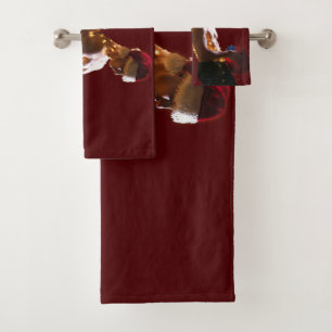 Conjunto De Toalhas Natal de SlipperyJoe de homens sem camisa costas c