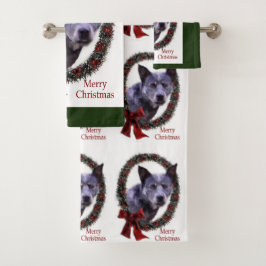 Conjunto De Toalhas Natal do Cão Australano