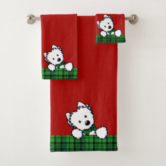 Conjunto De Toalhas Natal do KiniArt Westie Boy