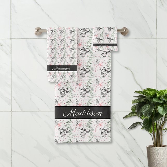 Conjunto De Toalhas Natal do Papai Noel Desenhado à Mão (Criador carregado)