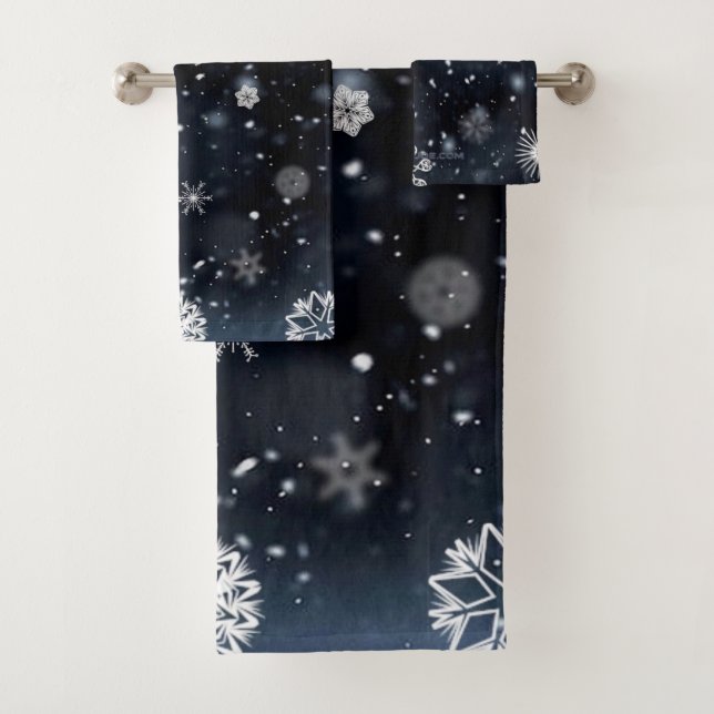 Conjunto De Toalhas Natal mágico e tranquilo de inverno do SlipperyJoe (Insitu)