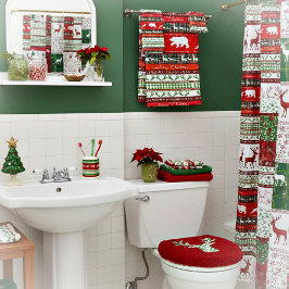 Conjunto De Toalhas Natal na floresta