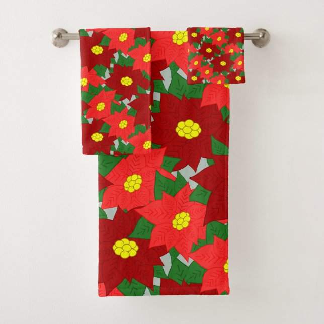Conjunto De Toalhas Natal Poinsettias (Insitu)