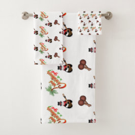 Conjunto De Toalhas Natal Trini FESTIVO em BRANCO