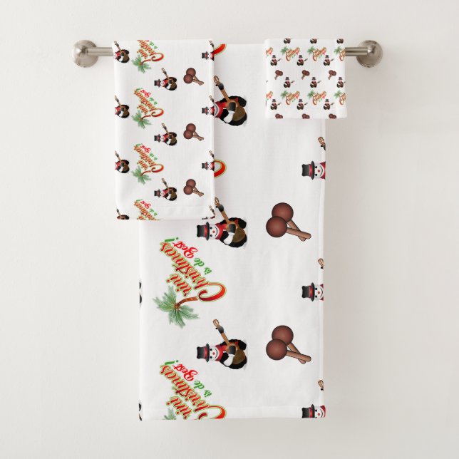 Conjunto De Toalhas Natal Trini FESTIVO em BRANCO (Insitu)
