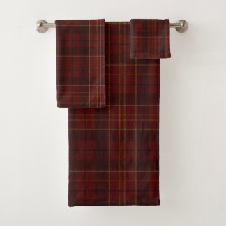Conjunto De Toalhas Natal Xadrez Vermelho Clássico