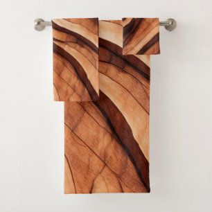 Conjunto De Toalhas natureza dos grãos de madeira art. 6