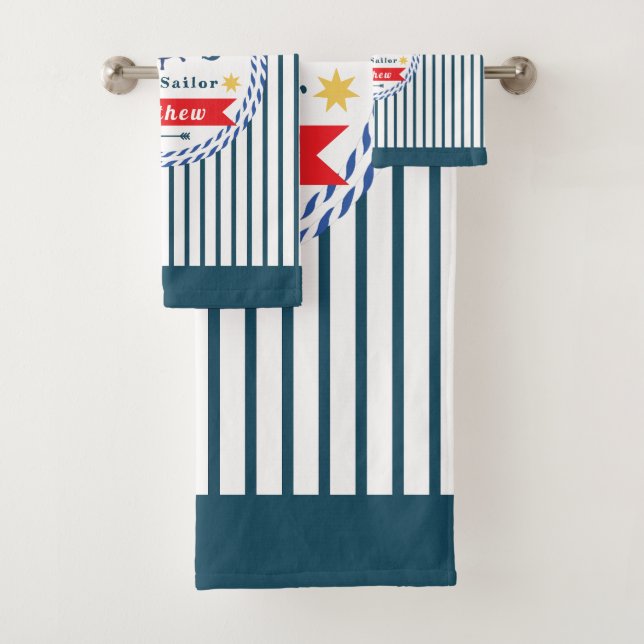 Conjunto De Toalhas Náutica Voyager Best Sailer White (Insitu)