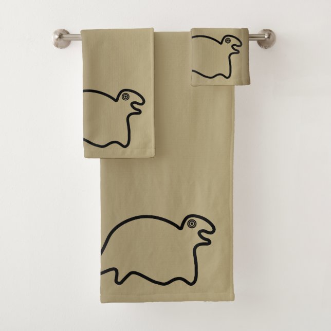 Conjunto De Toalhas Nazca Lines Dourada e Black Towers Seal (Insitu)