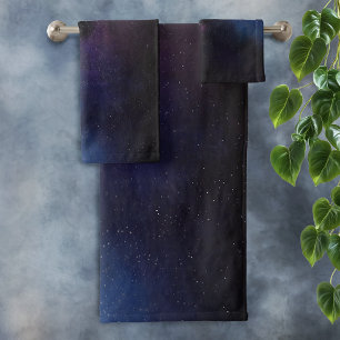 Conjunto De Toalhas Nebulosa Galáxia Campo Estelar Veil Cósmico