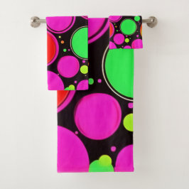 Conjunto De Toalhas Neon Dot Party