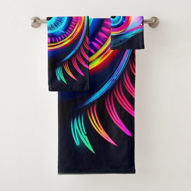 Conjunto De Toalhas Neon Eye Dream (Insitu)