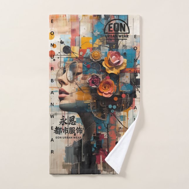 CONJUNTO DE TOALHAS NEON ROSE (Toalha de mão)