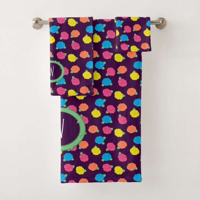 Conjunto de Toalhas Neon Roses (Insitu)