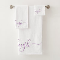 Nome Branco do Script de Lavanda Elegante Moderno
