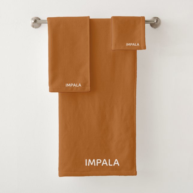 Conjunto De Toalhas nome da cor marrom Impala (Insitu)