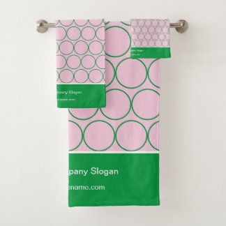 Conjunto De Toalhas Nome da Marca do logotipo Elegante moderno