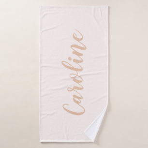 Conjunto De Toalhas Nome de Caligrafia Mínima Personalizado - Tan Esma