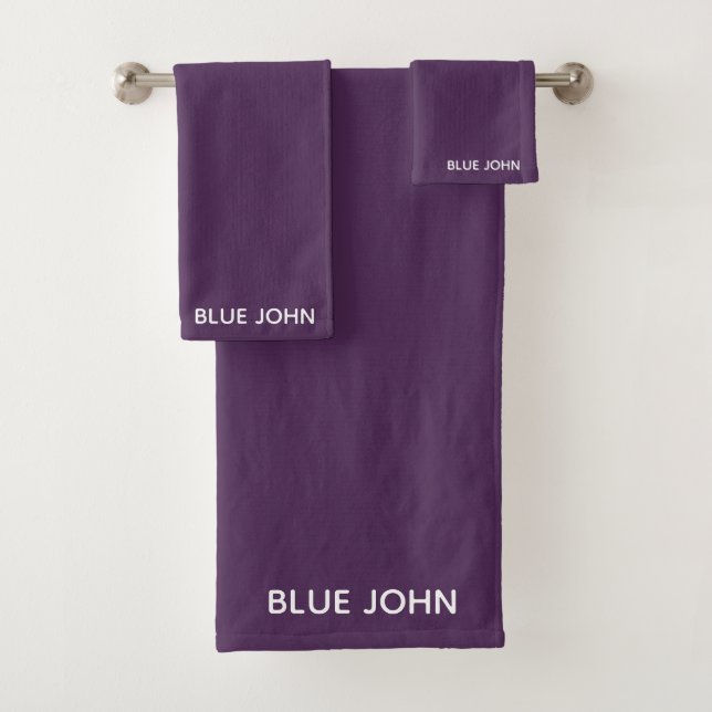 Conjunto De Toalhas Nome de cor azul John púrpura (Insitu)