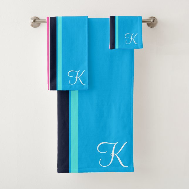 Conjunto De Toalhas Nome Monogramado de Academia Elegante e Fofo (Insitu)