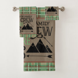 Conjunto De Toalhas NOME Personalizado Aventura de Campanha de Cabina