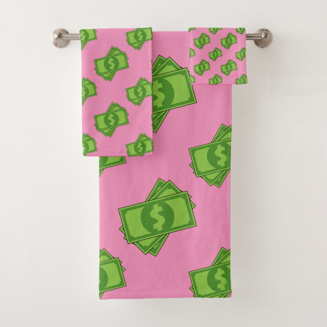 Conjunto De Toalhas Notas de Dinheiro do Cartoon (Insitu)