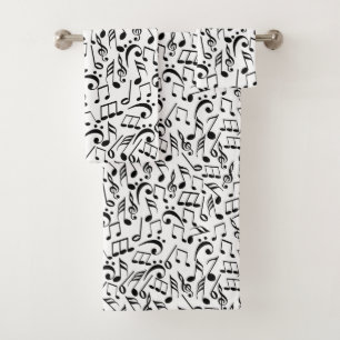 Conjunto De Toalhas Notas musicais