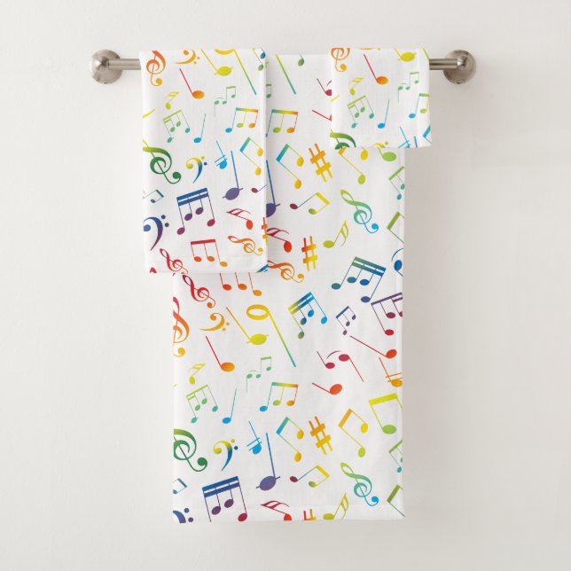 Conjunto De Toalhas Notas Musicais 4 (Insitu)